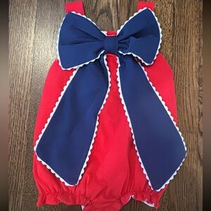 Red and Blue Bow Bubble